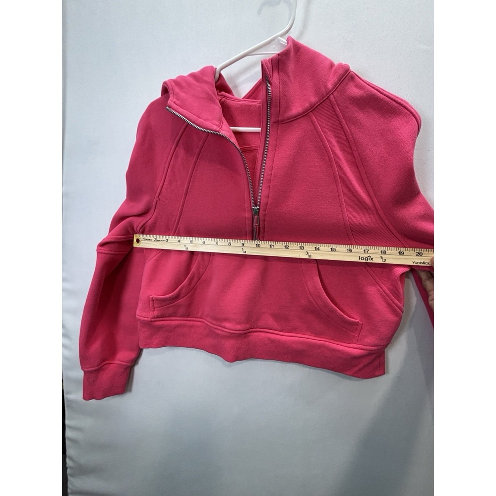 Lululemon Scuba 1/2 Zip Fleece Pullover Hoodie Pink XS LW3DM4S.0 - Picture 9 of 13